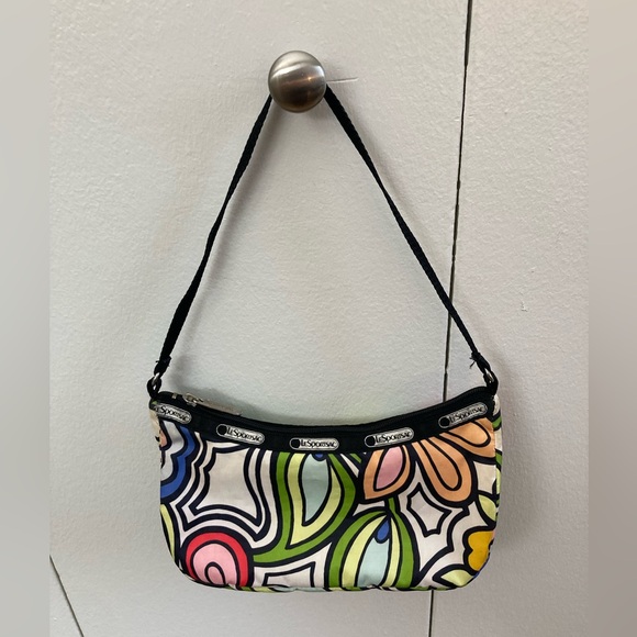 LeSportsac Mini Hobo Multicolor Patterned Women's Bag Floral Pop Art - Picture 1 of 6